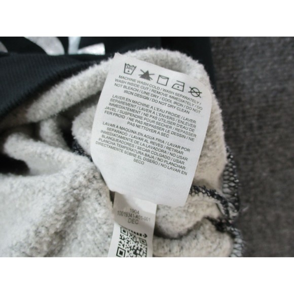 Converse Crop Sweatshirt Womens Small *Flaw Black Silver Foil Block Letter Logo - Picture 10 of 11